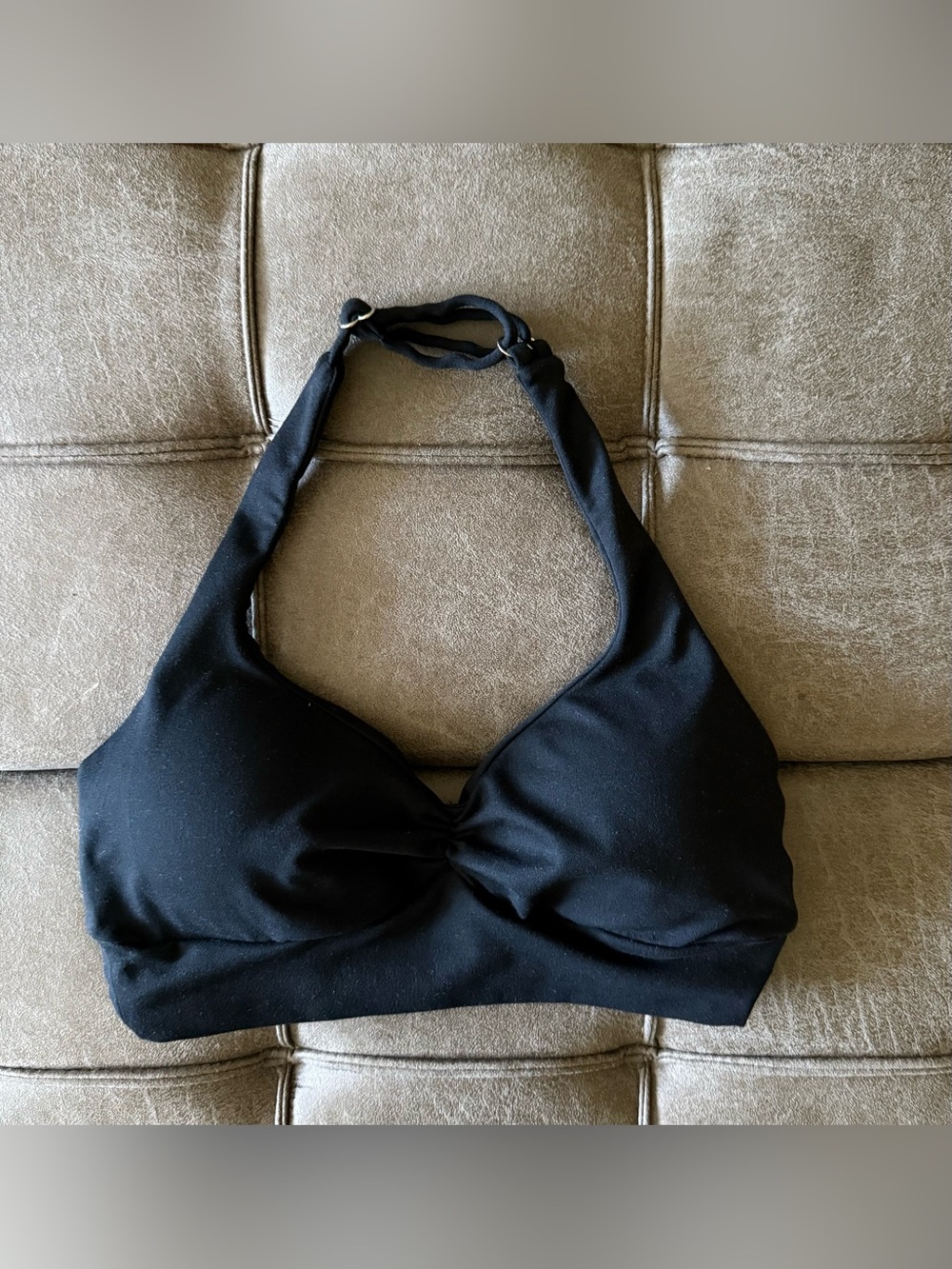 Bombshell Sportswear Black Backless Halter Bra Top